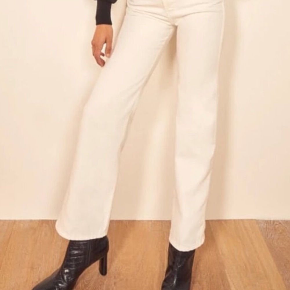 Reformation Marine Jeans White 24